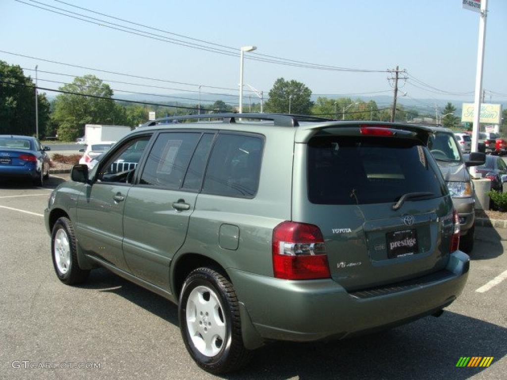 2005 Highlander Limited 4WD - Oasis Green Pearl / Gray photo #4