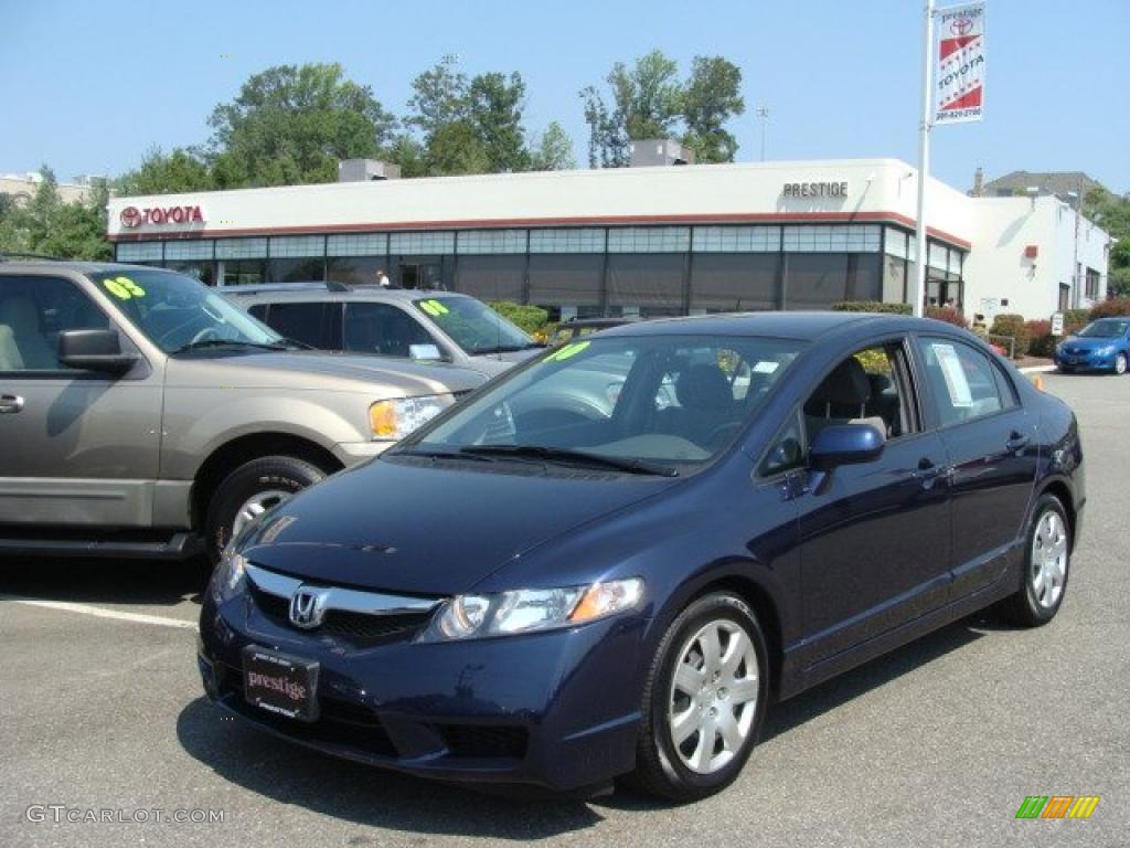 2010 Civic LX Sedan - Royal Blue Pearl / Gray photo #1