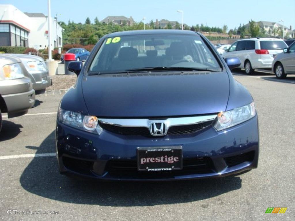 2010 Civic LX Sedan - Royal Blue Pearl / Gray photo #2