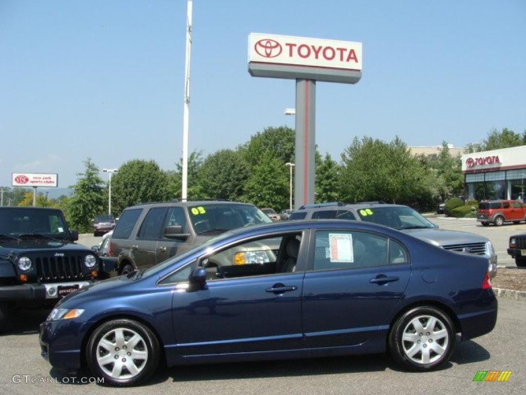 2010 Civic LX Sedan - Royal Blue Pearl / Gray photo #3