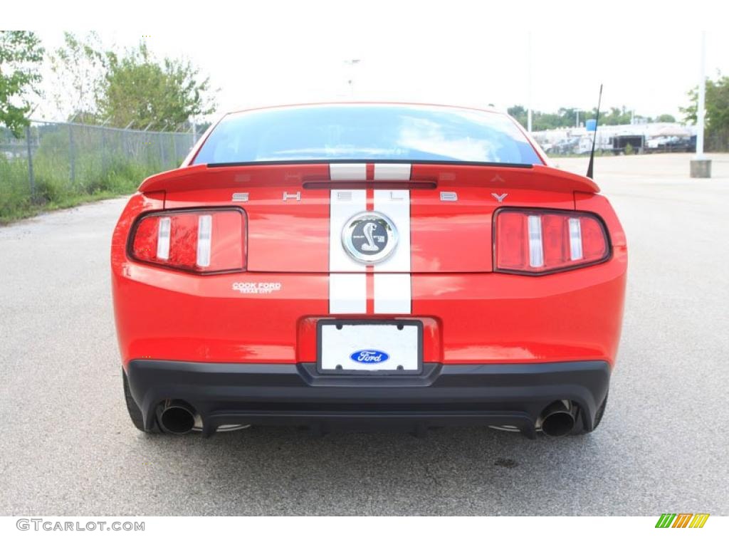 2011 Mustang Shelby GT500 SVT Performance Package Coupe - Race Red / Charcoal Black/White photo #11