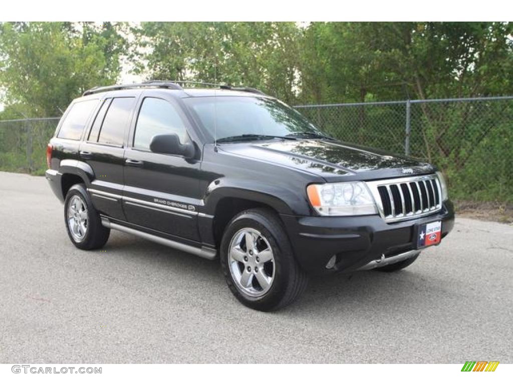 2004 Grand Cherokee Overland 4x4 - Brillant Black Crystal Pearl / Dark Slate Gray photo #1