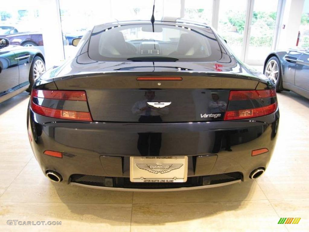2007 V8 Vantage Coupe - Carbon Black / Caspian Blue/Red Fox photo #5