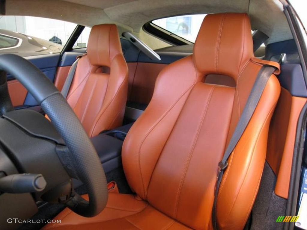 2007 V8 Vantage Coupe - Carbon Black / Caspian Blue/Red Fox photo #9