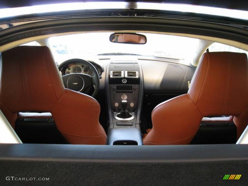 2007 V8 Vantage Coupe - Carbon Black / Caspian Blue/Red Fox photo #15