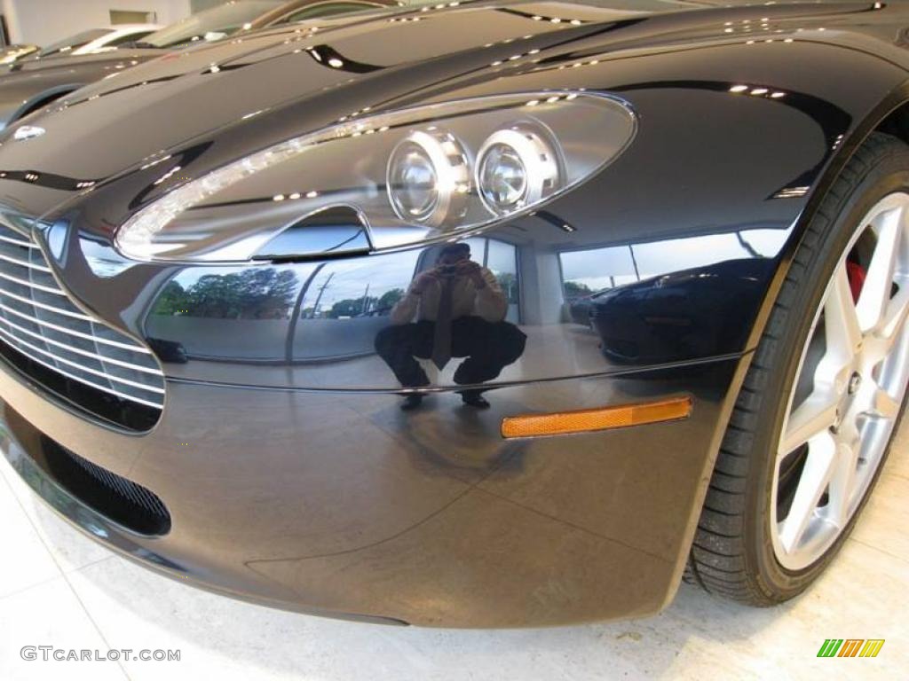 2007 V8 Vantage Coupe - Carbon Black / Caspian Blue/Red Fox photo #18