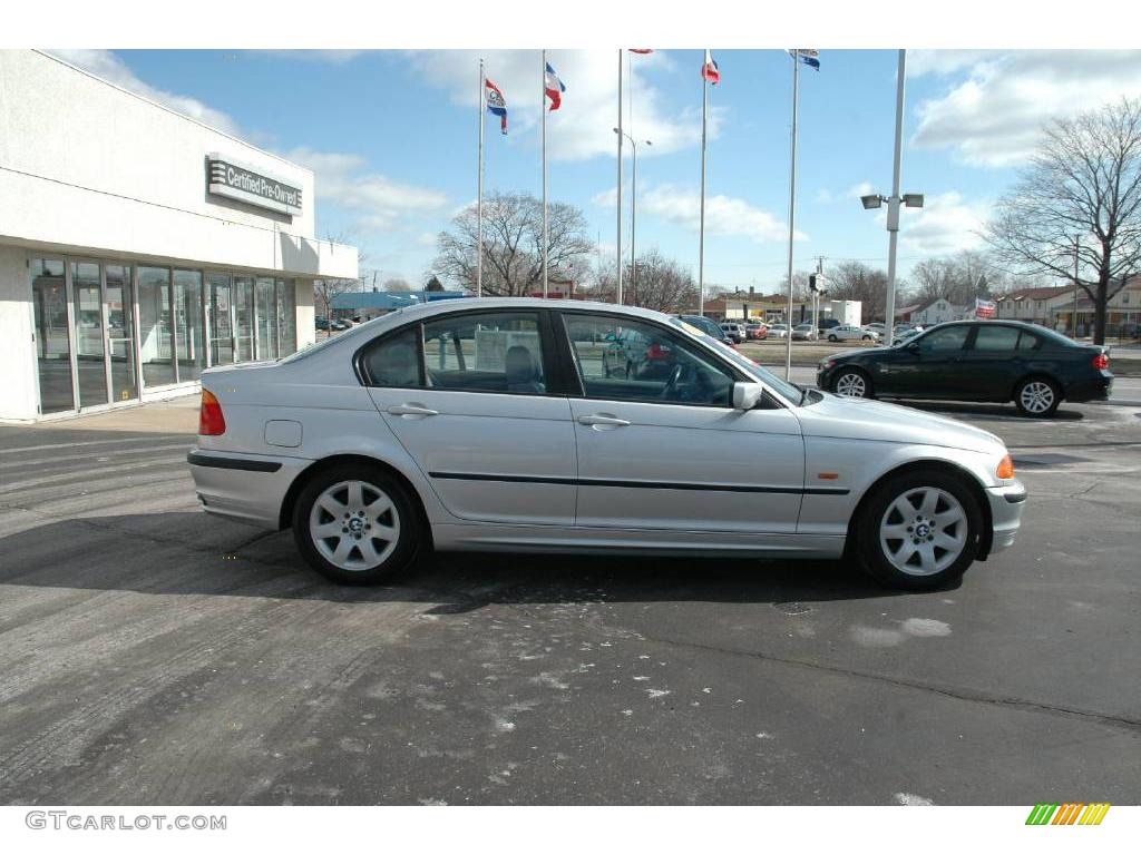 1999 3 Series 323i Sedan - Titanium Silver Metallic / Grey photo #6