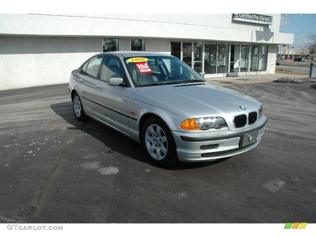 1999 3 Series 323i Sedan - Titanium Silver Metallic / Grey photo #7