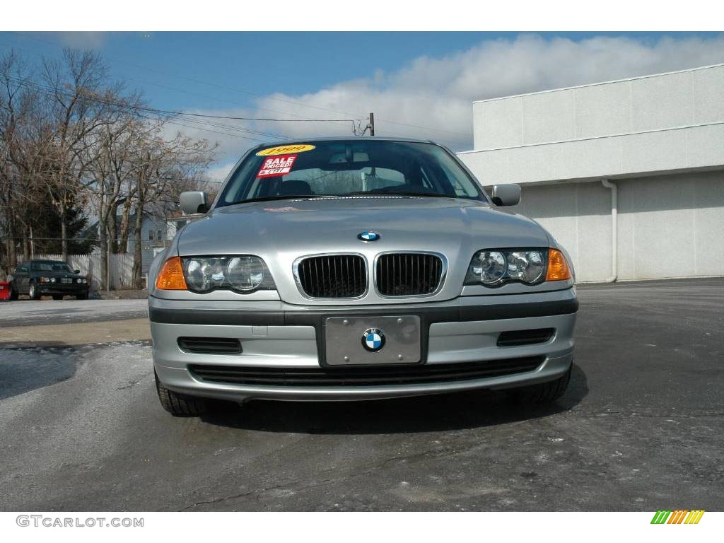 1999 3 Series 323i Sedan - Titanium Silver Metallic / Grey photo #10
