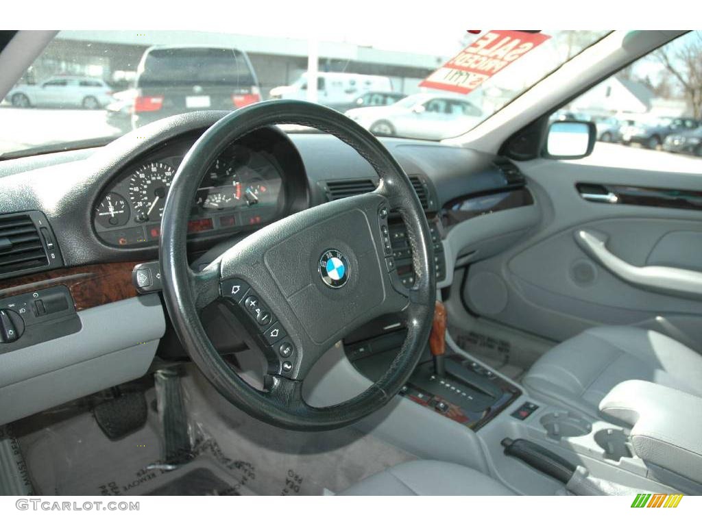 1999 3 Series 323i Sedan - Titanium Silver Metallic / Grey photo #12