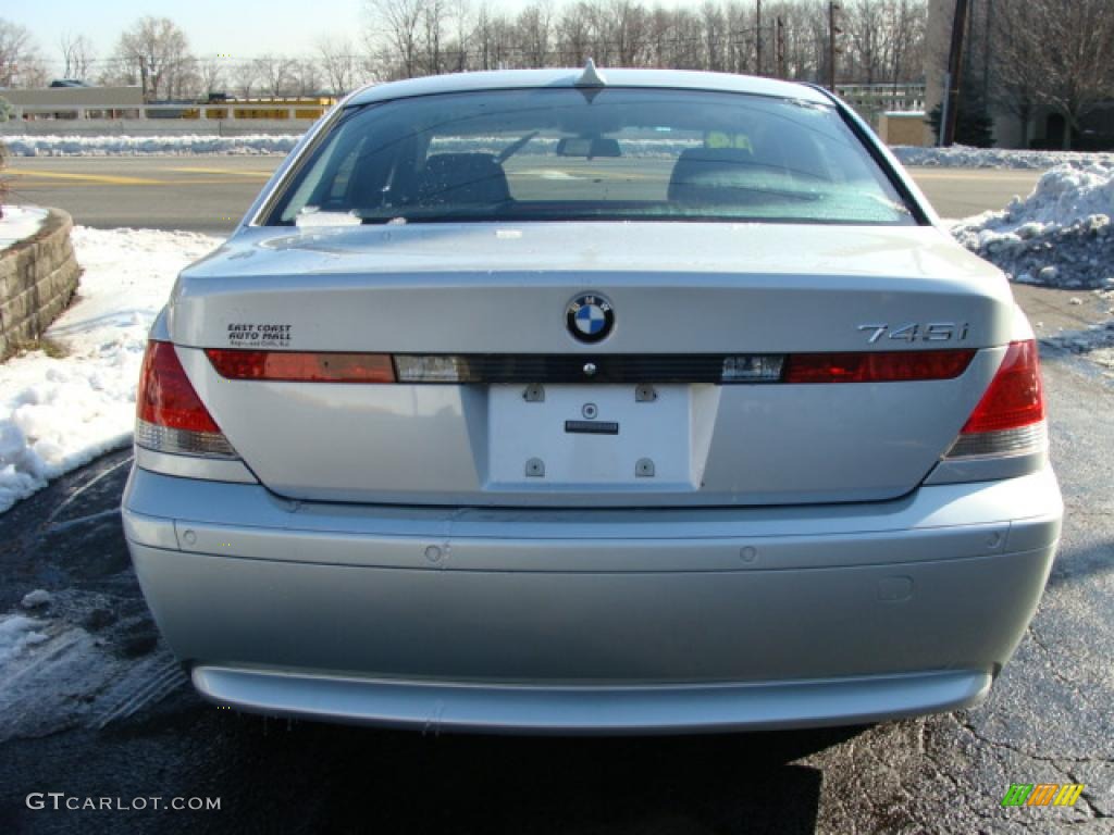 2004 7 Series 745i Sedan - Titanium Silver Metallic / Black/Black photo #4