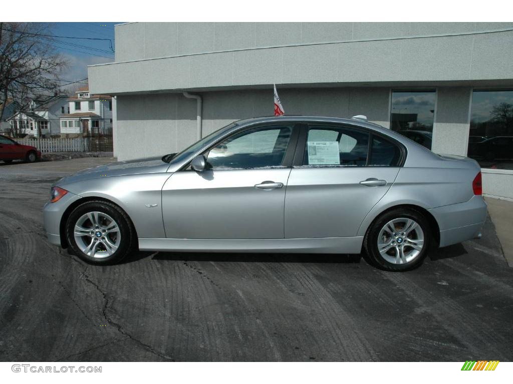 2008 3 Series 328i Sedan - Titanium Silver Metallic / Black Dakota Leather photo #2