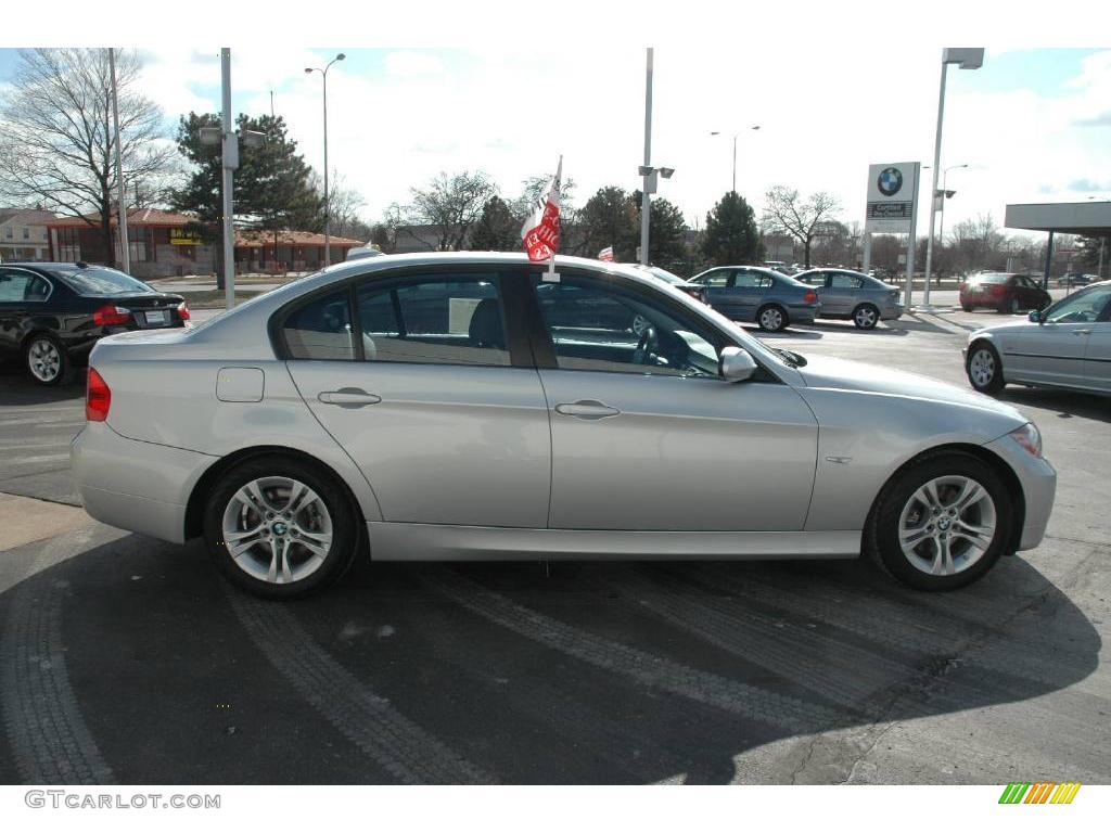 2008 3 Series 328i Sedan - Titanium Silver Metallic / Black Dakota Leather photo #6