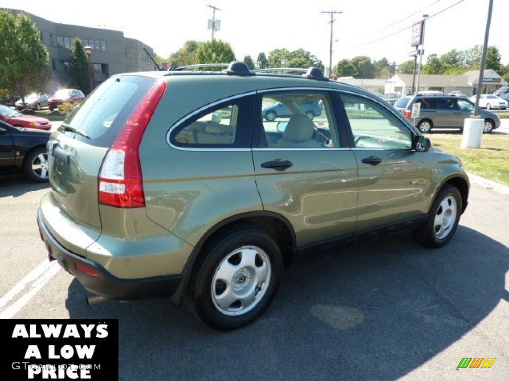 2009 CR-V LX 4WD - Green Tea Metallic / Ivory photo #7