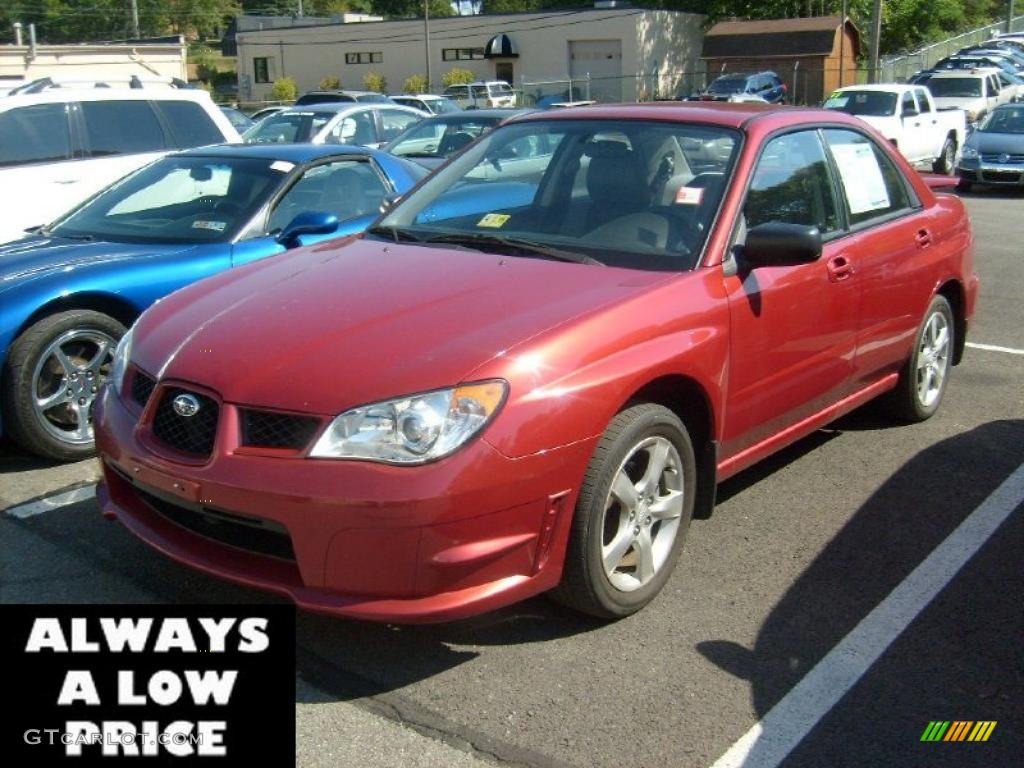 2007 Impreza 2.5i Sedan - Garnet Red Pearl / Anthracite Black photo #1