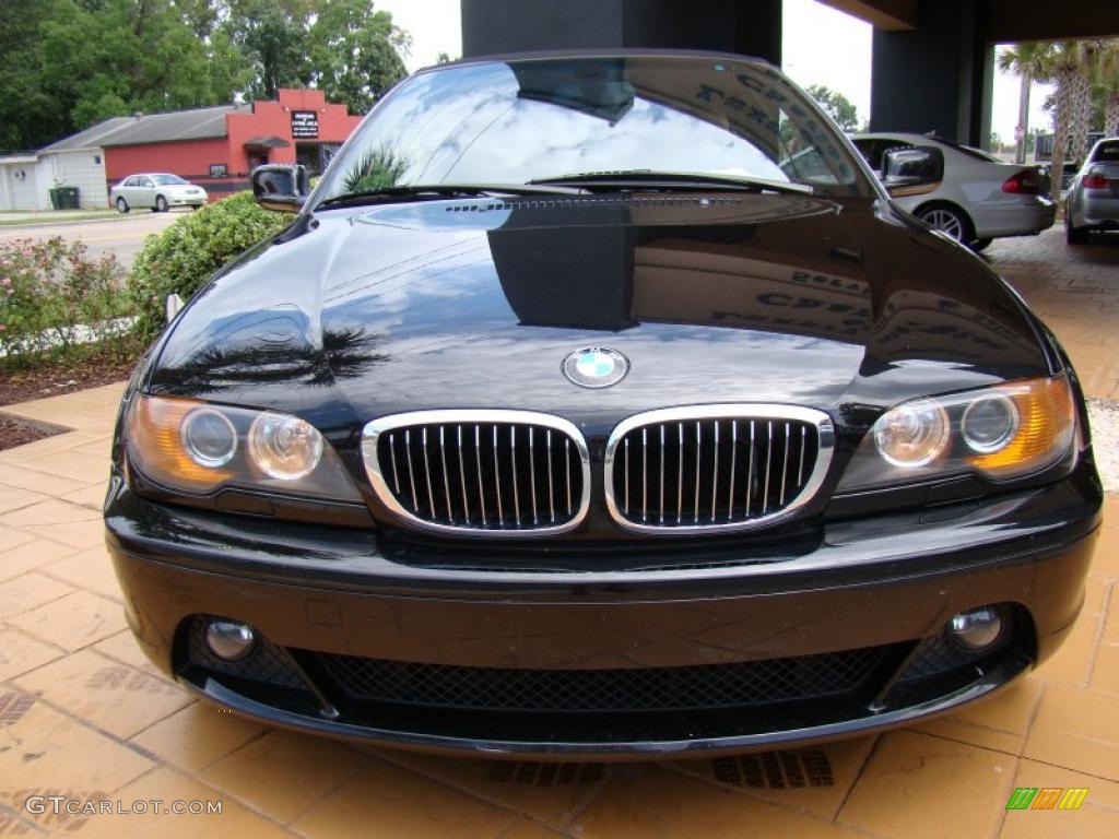 2004 3 Series 325i Convertible - Black Sapphire Metallic / Natural Brown photo #3
