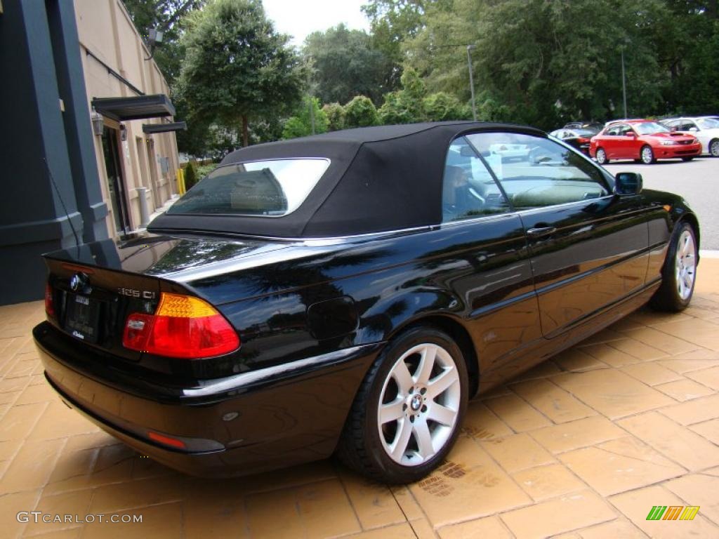 2004 3 Series 325i Convertible - Black Sapphire Metallic / Natural Brown photo #8