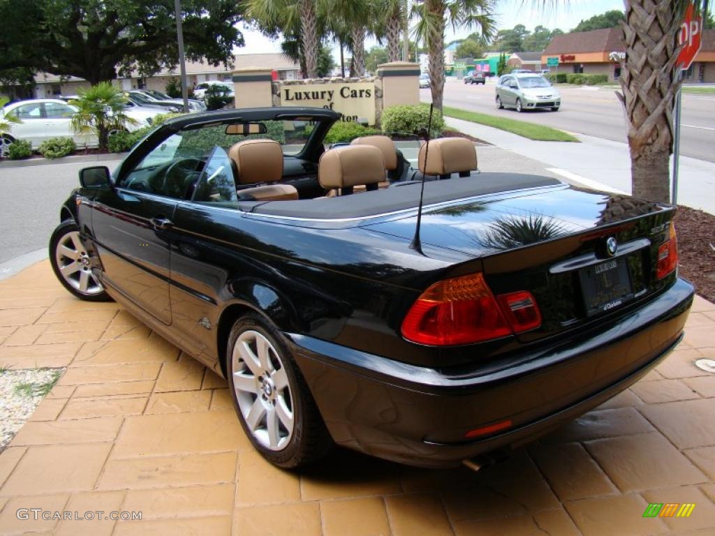 2004 3 Series 325i Convertible - Black Sapphire Metallic / Natural Brown photo #29