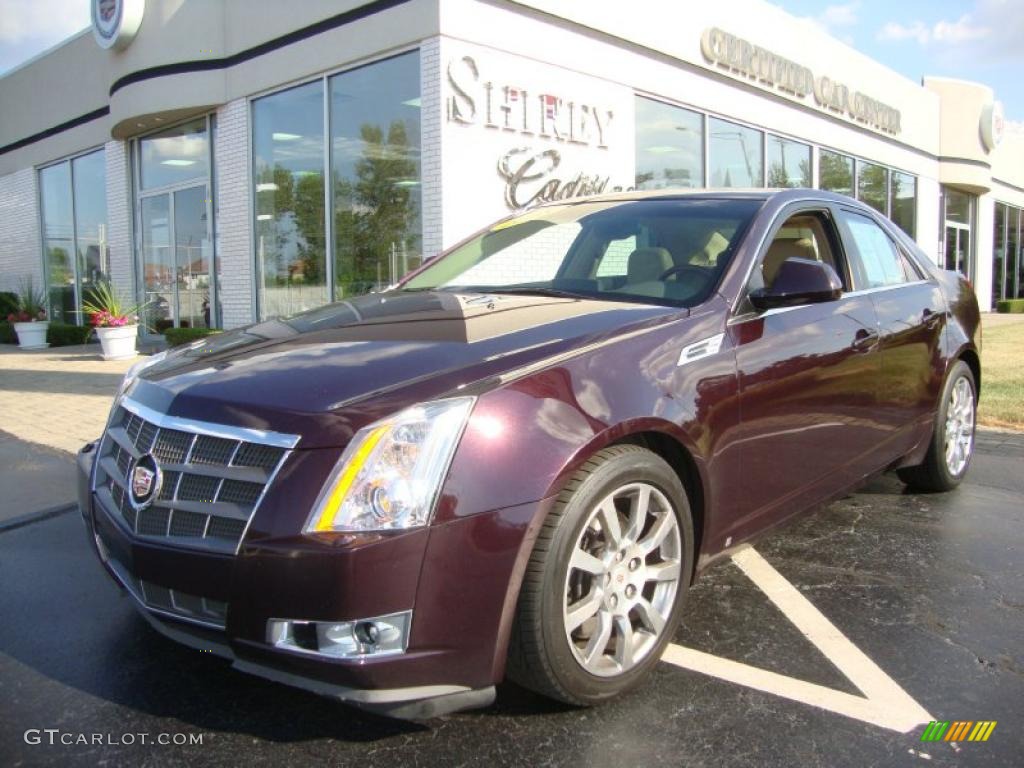 2008 Black Cherry Cadillac Cts 4 Awd Sedan 35788607