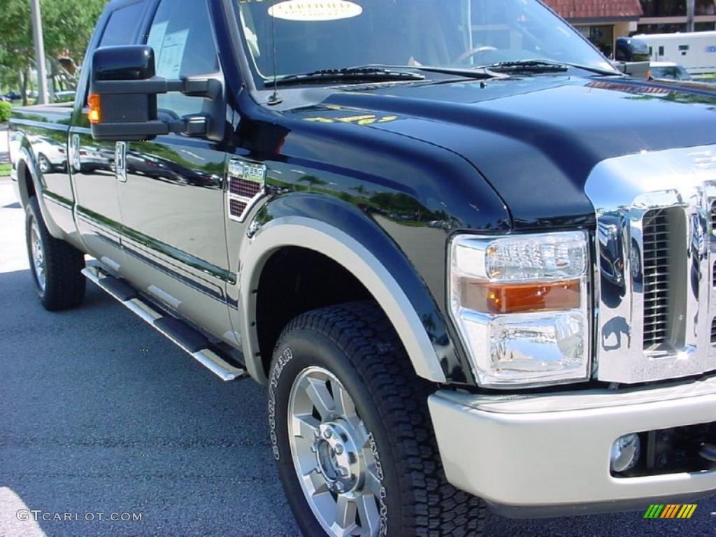 2008 F350 Super Duty King Ranch Crew Cab 4x4 - Black / Chaparral Brown photo #22