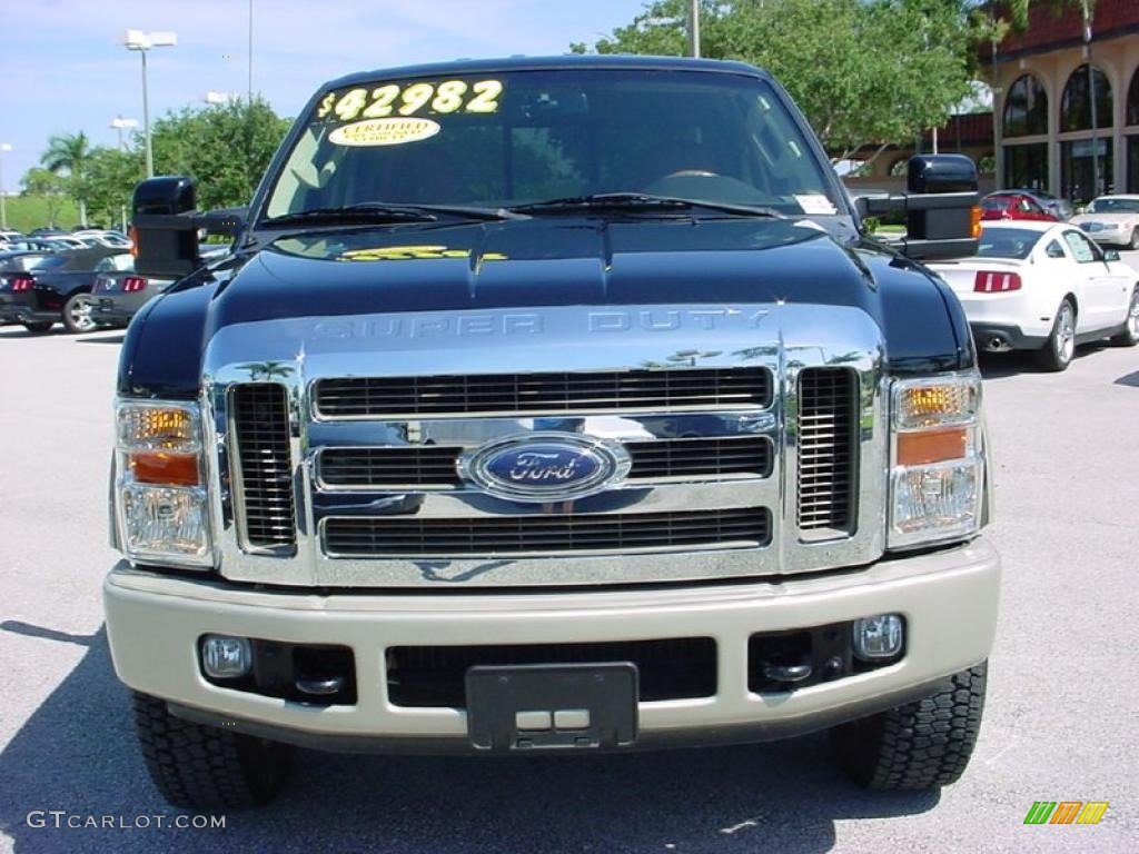 2008 F350 Super Duty King Ranch Crew Cab 4x4 - Black / Chaparral Brown photo #36