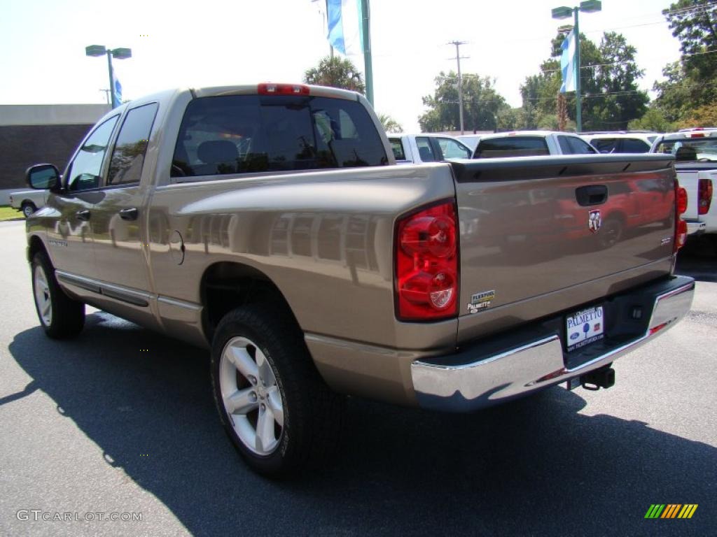 2007 Ram 1500 SLT Quad Cab - Light Khaki Metallic / Medium Slate Gray photo #6