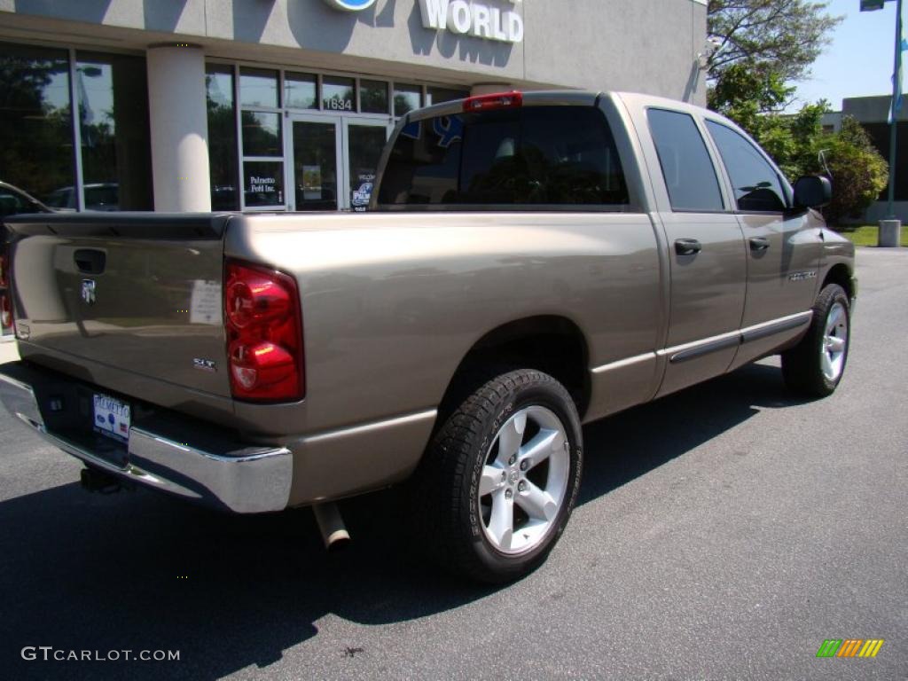 2007 Ram 1500 SLT Quad Cab - Light Khaki Metallic / Medium Slate Gray photo #8