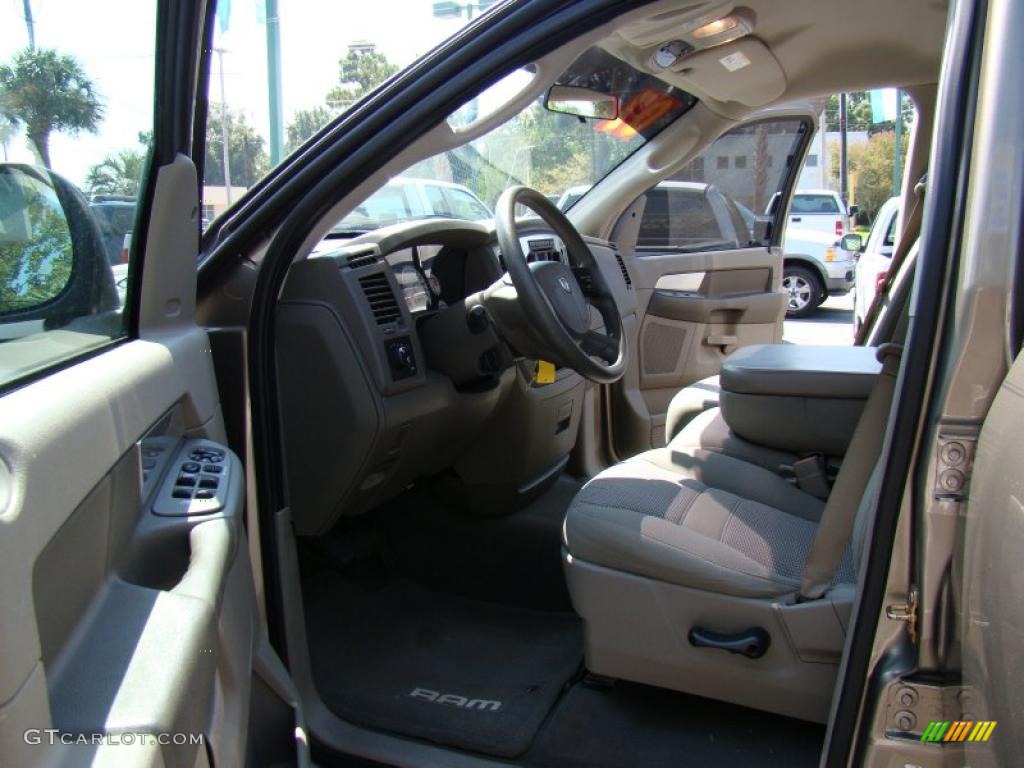2007 Ram 1500 SLT Quad Cab - Light Khaki Metallic / Medium Slate Gray photo #9