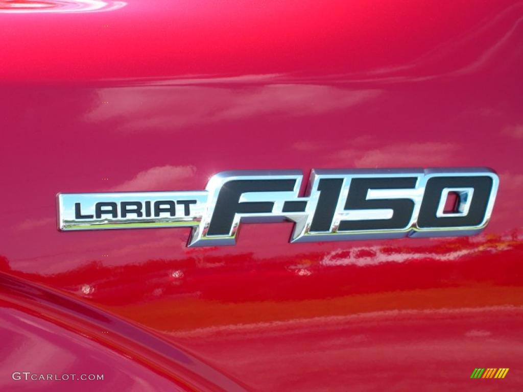 2010 F150 Lariat SuperCrew 4x4 - Red Candy Metallic / Black photo #4