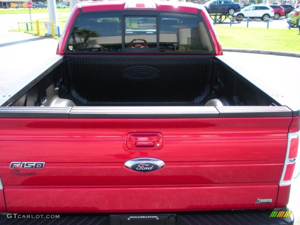 2010 F150 Lariat SuperCrew 4x4 - Red Candy Metallic / Black photo #11