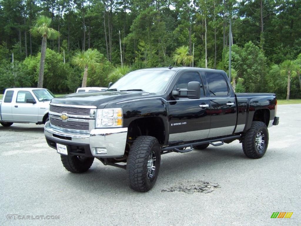 2007 Silverado 2500HD LT Crew Cab 4x4 - Black / Ebony photo #1