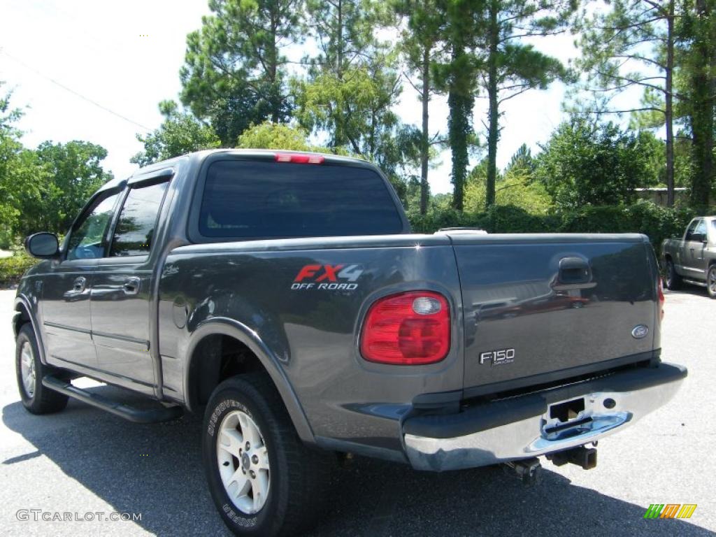 2002 F150 XLT SuperCrew 4x4 - Dark Shadow Grey Metallic / Dark Graphite photo #3