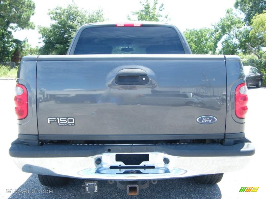 2002 F150 XLT SuperCrew 4x4 - Dark Shadow Grey Metallic / Dark Graphite photo #4