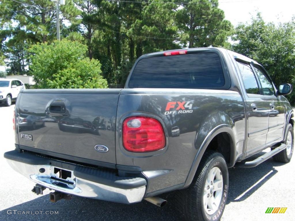 2002 F150 XLT SuperCrew 4x4 - Dark Shadow Grey Metallic / Dark Graphite photo #5