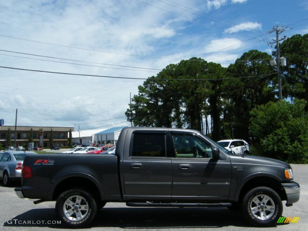 2002 F150 XLT SuperCrew 4x4 - Dark Shadow Grey Metallic / Dark Graphite photo #6