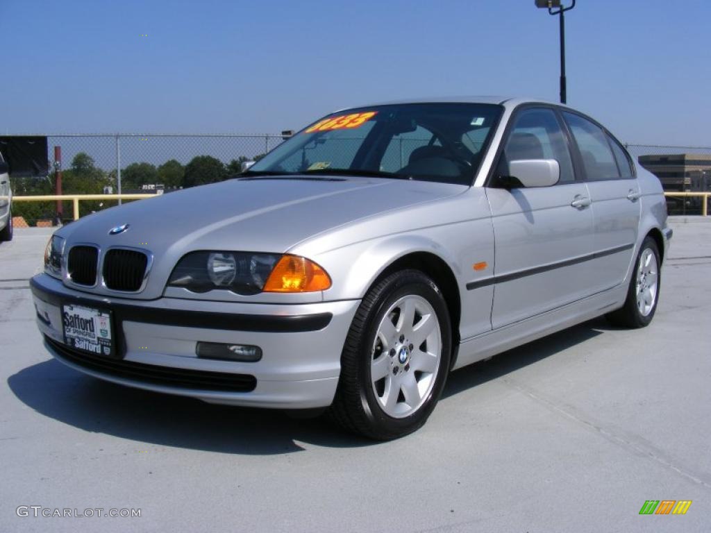 2001 3 Series 325i Sedan - Titanium Silver Metallic / Black photo #1