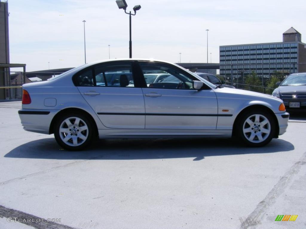 2001 3 Series 325i Sedan - Titanium Silver Metallic / Black photo #4