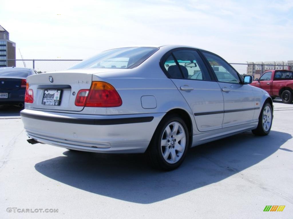 2001 3 Series 325i Sedan - Titanium Silver Metallic / Black photo #5