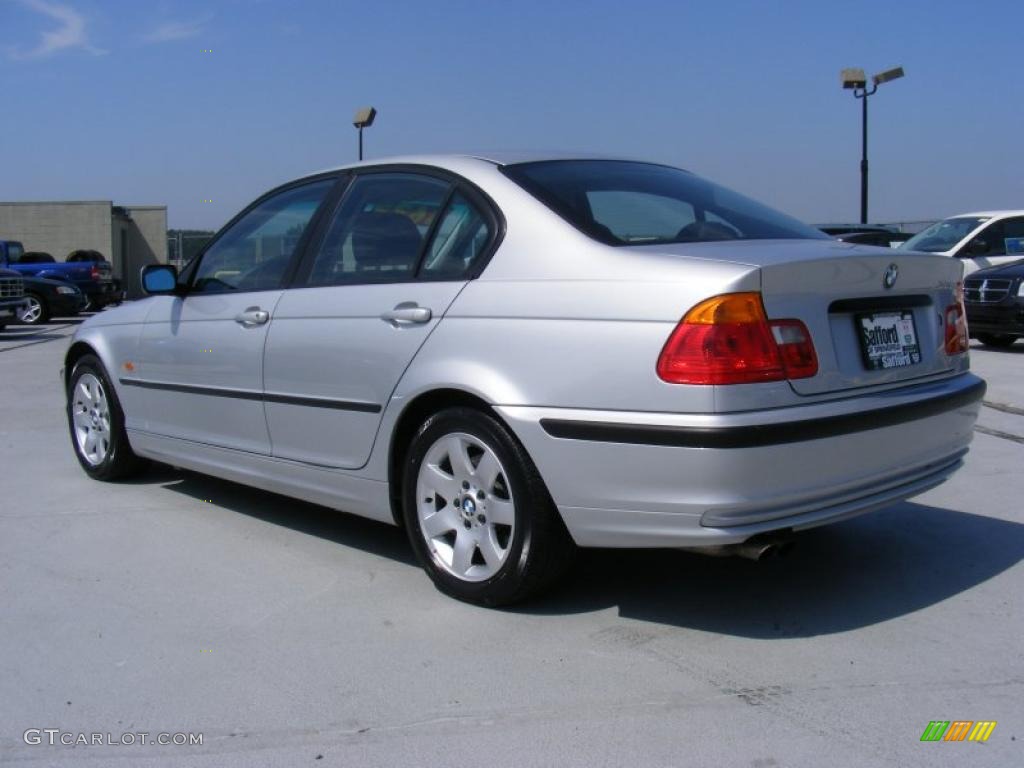 2001 3 Series 325i Sedan - Titanium Silver Metallic / Black photo #7