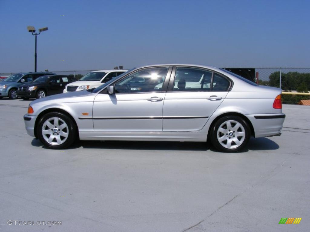 2001 3 Series 325i Sedan - Titanium Silver Metallic / Black photo #8