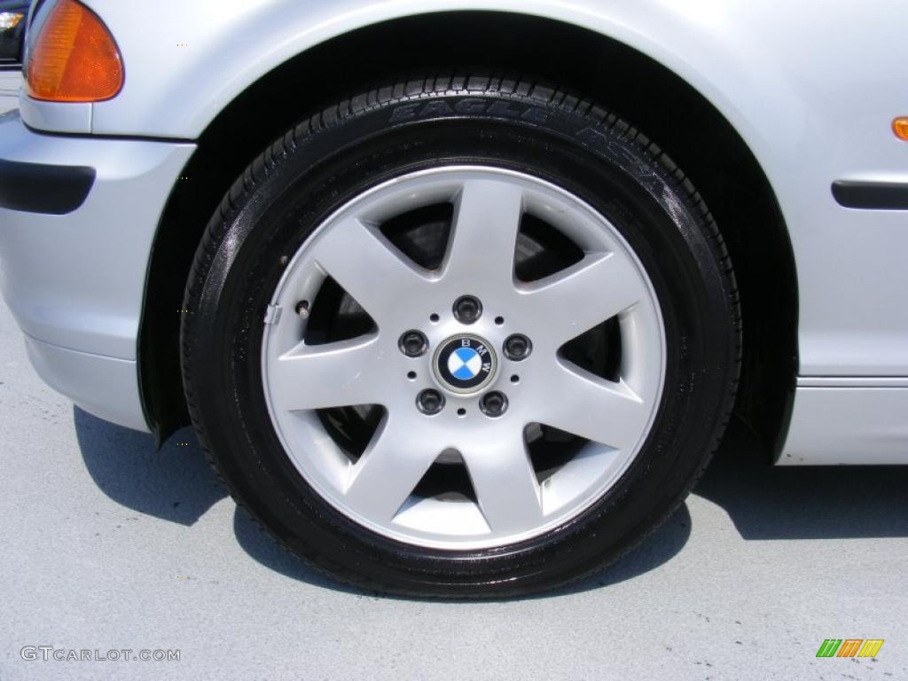 2001 3 Series 325i Sedan - Titanium Silver Metallic / Black photo #9