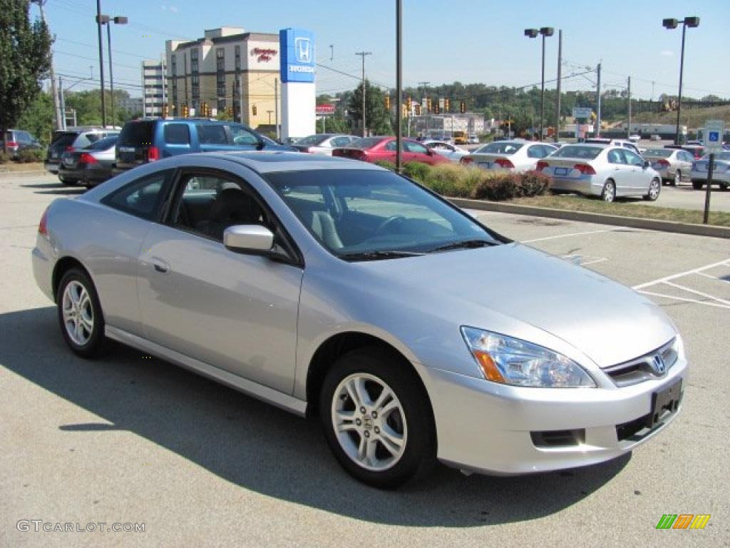 2007 Accord EX-L Coupe - Alabaster Silver Metallic / Gray photo #7