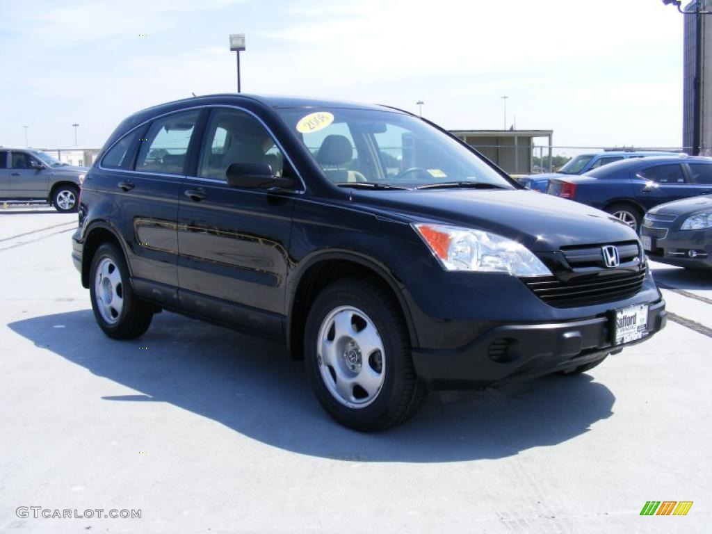 2008 CR-V LX - Nighthawk Black Pearl / Ivory photo #3