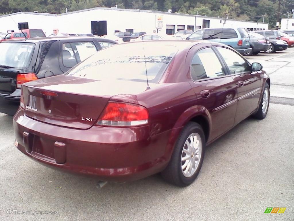 2001 Sebring LXi Sedan - Dark Garnet Red Pearlcoat / Taupe photo #4