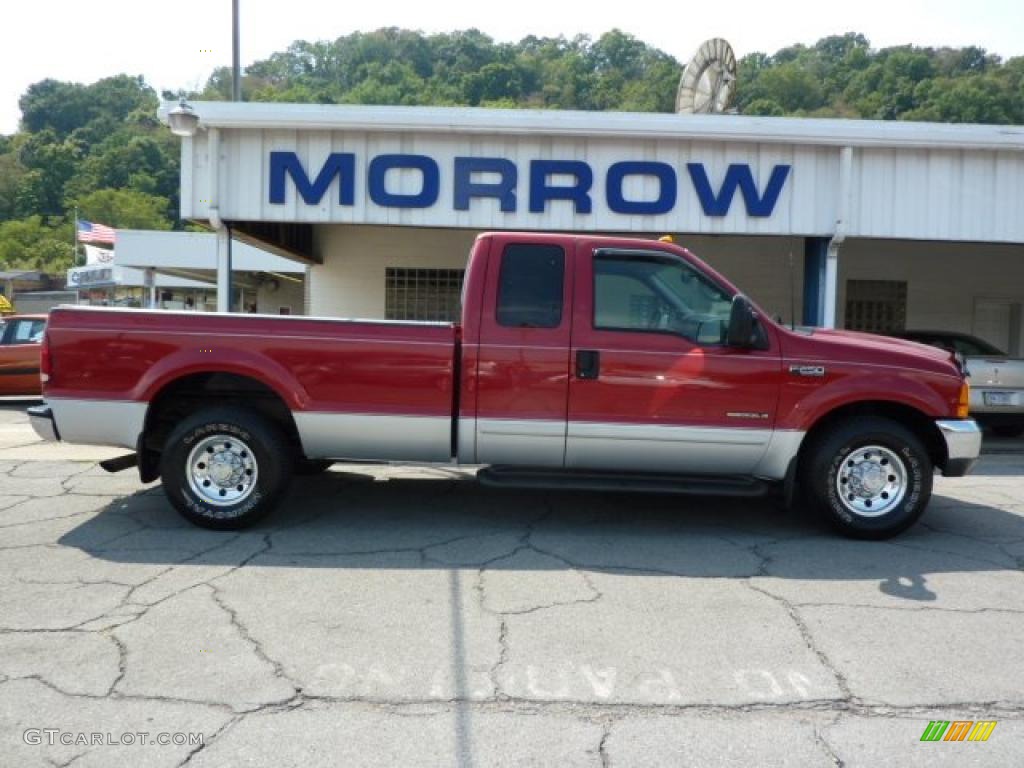 2001 F250 Super Duty XLT SuperCab - Toreador Red Metallic / Medium Graphite photo #1