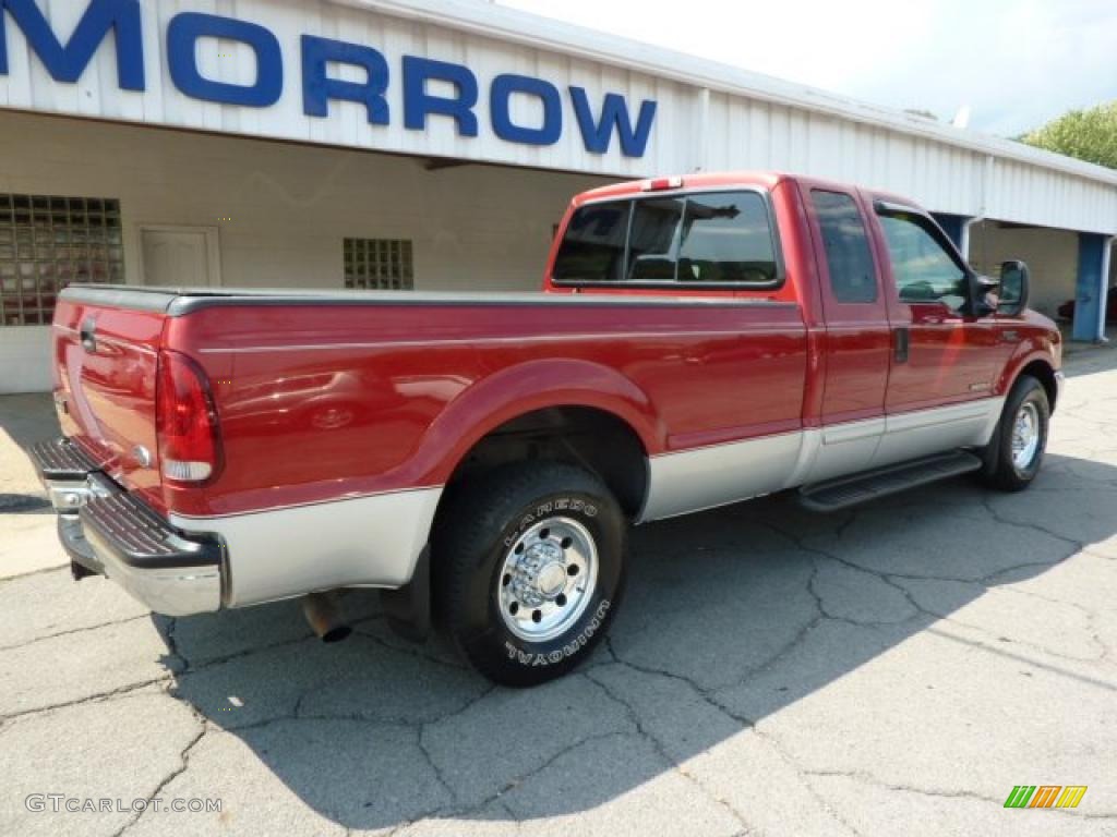 2001 F250 Super Duty XLT SuperCab - Toreador Red Metallic / Medium Graphite photo #10