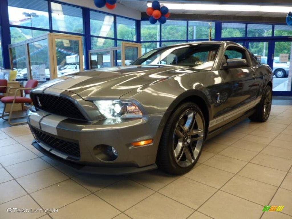 2010 Mustang Shelby GT500 Coupe - Sterling Grey Metallic / Charcoal Black/White photo #1