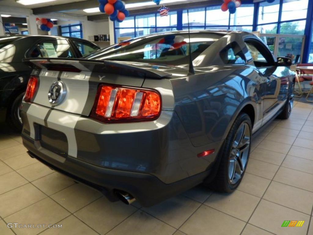 2010 Mustang Shelby GT500 Coupe - Sterling Grey Metallic / Charcoal Black/White photo #5