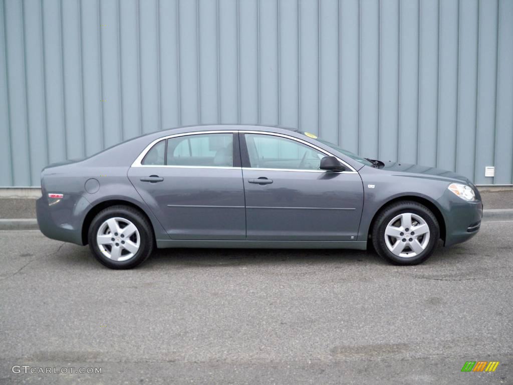 2008 Malibu LS Sedan - Dark Gray Metallic / Titanium Gray photo #2