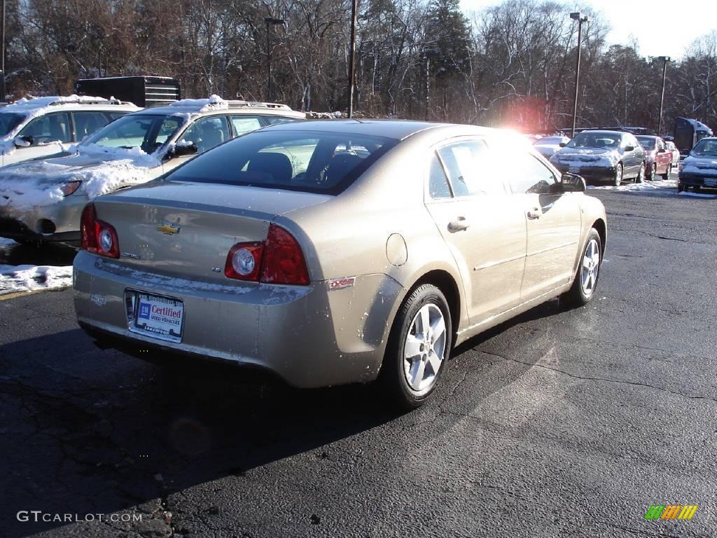 2008 Malibu LS Sedan - Sandstone Metallic / Cocoa/Cashmere Beige photo #4